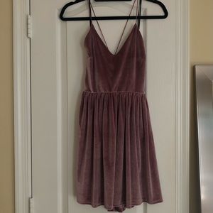 Purple/pink Velvet Skater Dress 💗
